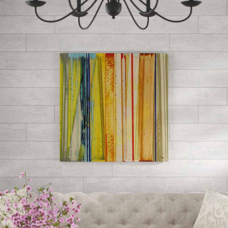 Fresh Air III par Leila - Peinture, Couche de verre, H 36 po x l 36 po