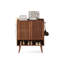 Rangement pour chaussures en bois manufacturé moderne brun-noisette