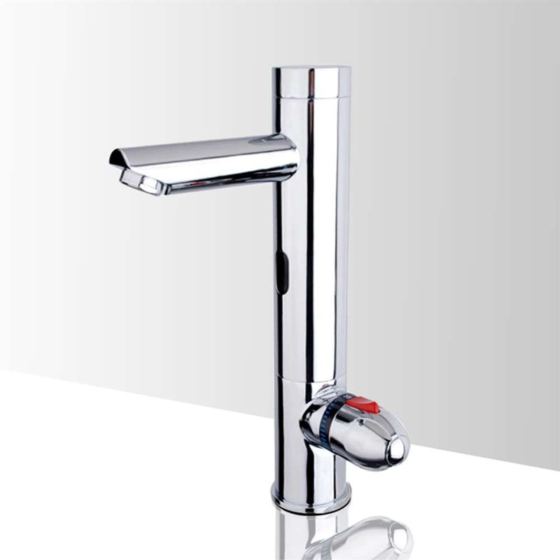 Bathselect Milano All-in-One Chrome Thermostatic Automatic Commercial Sensor Faucet