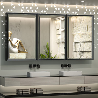 Armoire à pharmacie avec miroir et 3 tablettes Chouchanik