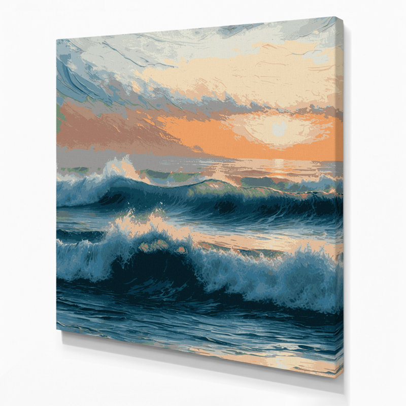 Art mural sur toile Coastal, H 12 po x l 12 po