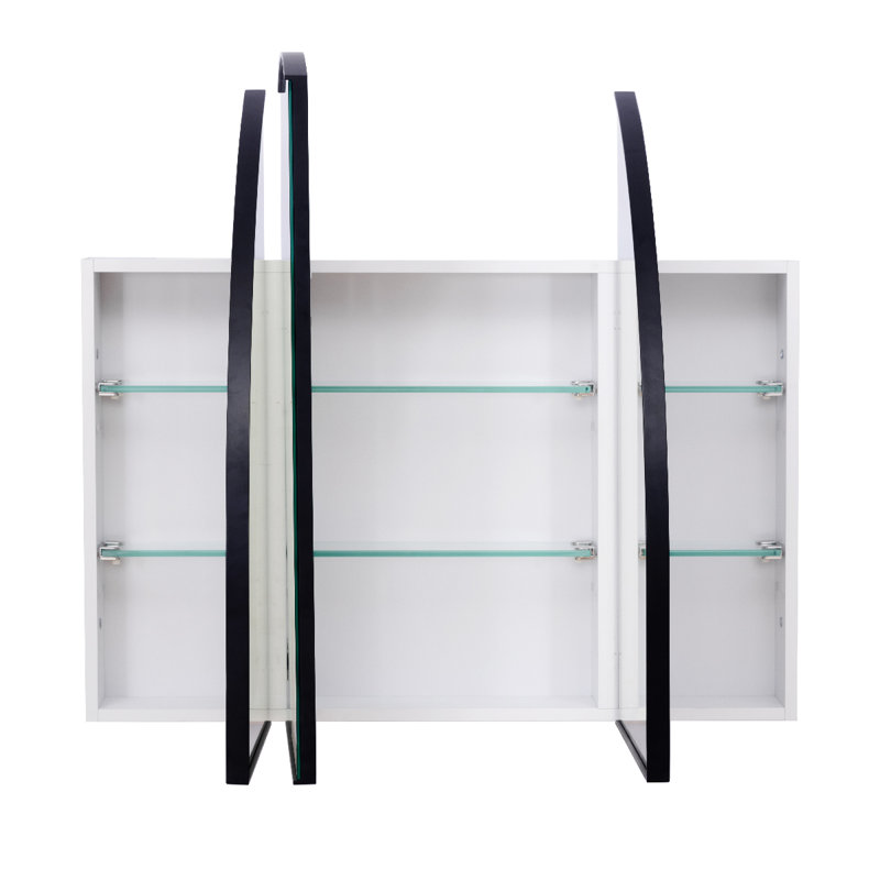 Armoire à pharmacie 48 po H 32 po, Noir mat