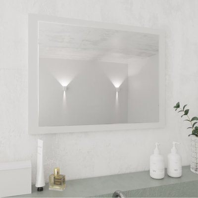 Villasenor Wood Flat Wall Mirror