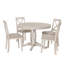 Ensemble de table de salle à manger moderne pour 4 personnes, table ronde et 4 chaises de cuisine, ensemble de table de cuisine 5 pièces pour salle à manger, coin repas, coin repas-1769479491