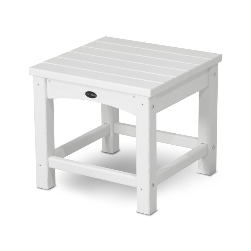 POLYWOOD Club 18" End Table, White
