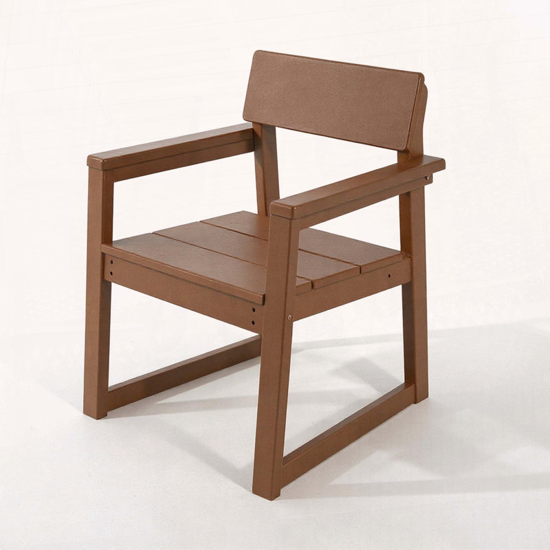 Fauteuils de salle à manger d'extérieur en PEHD avec design ergonomique
