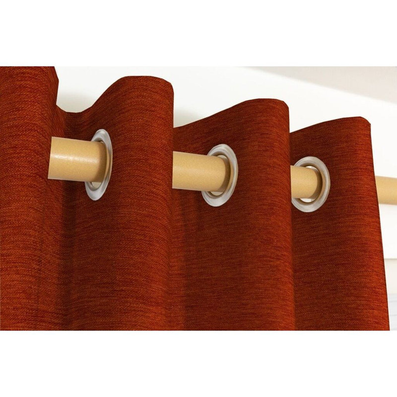 Blackout Curtain Pair, Burnt Orange, 46"W x 72"L