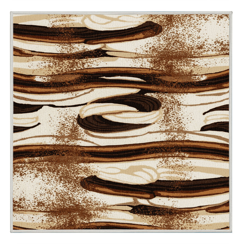  Tapis lavable Tiramisu Desserts, Carré 6 pi