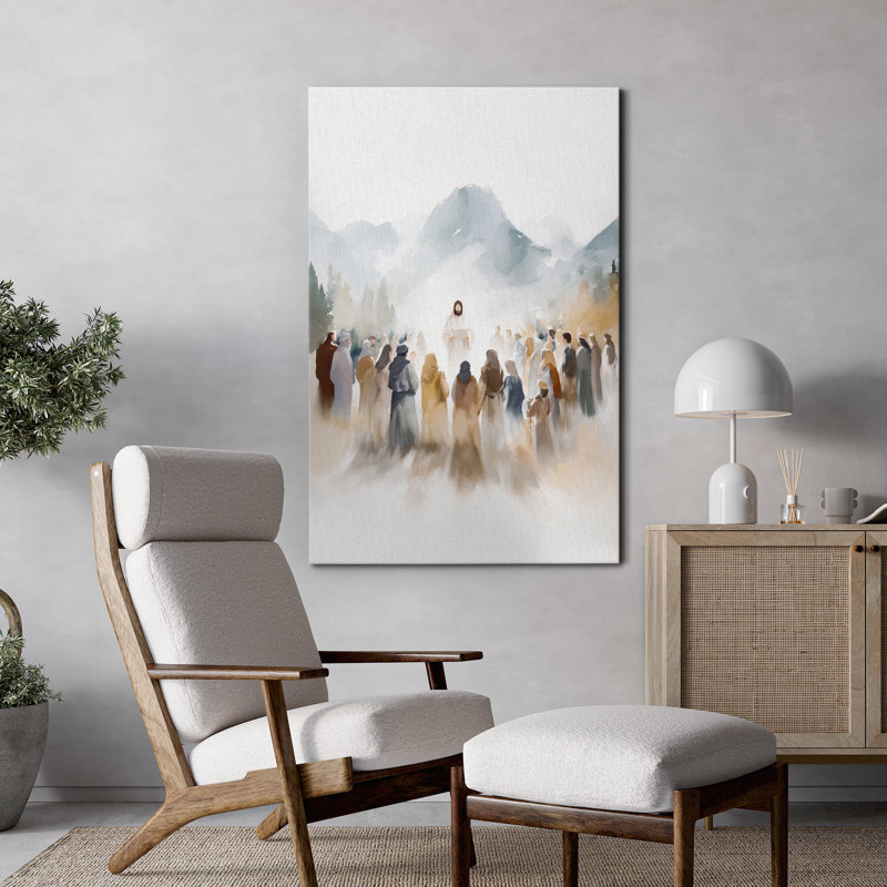 «Jesus and Disciples», reproduction d'art sur toile - Décoration religieuse inspirante pour le couloir ou le salon