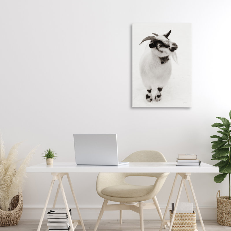 Toile blanche de petite chèvre, conception de Deborah Revell, H 24 po x l 16 po