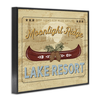 Moonlight Ridge Lake Resort Framed Giclee Art, design by Jennifer Pugh
