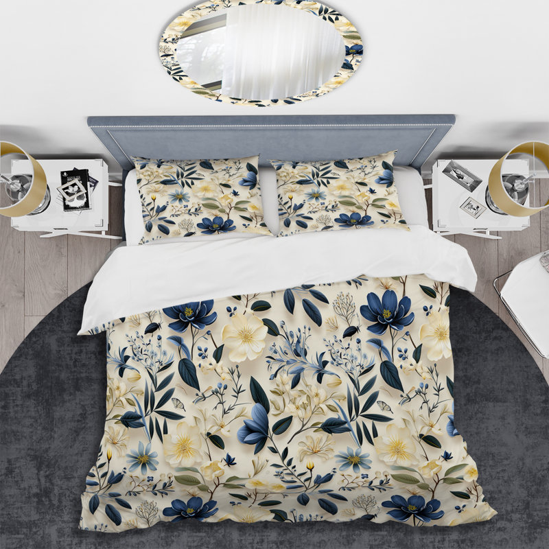 Ensemble de housse de couette Sandy, Housse de couette pour grand lit et 2 taies décor