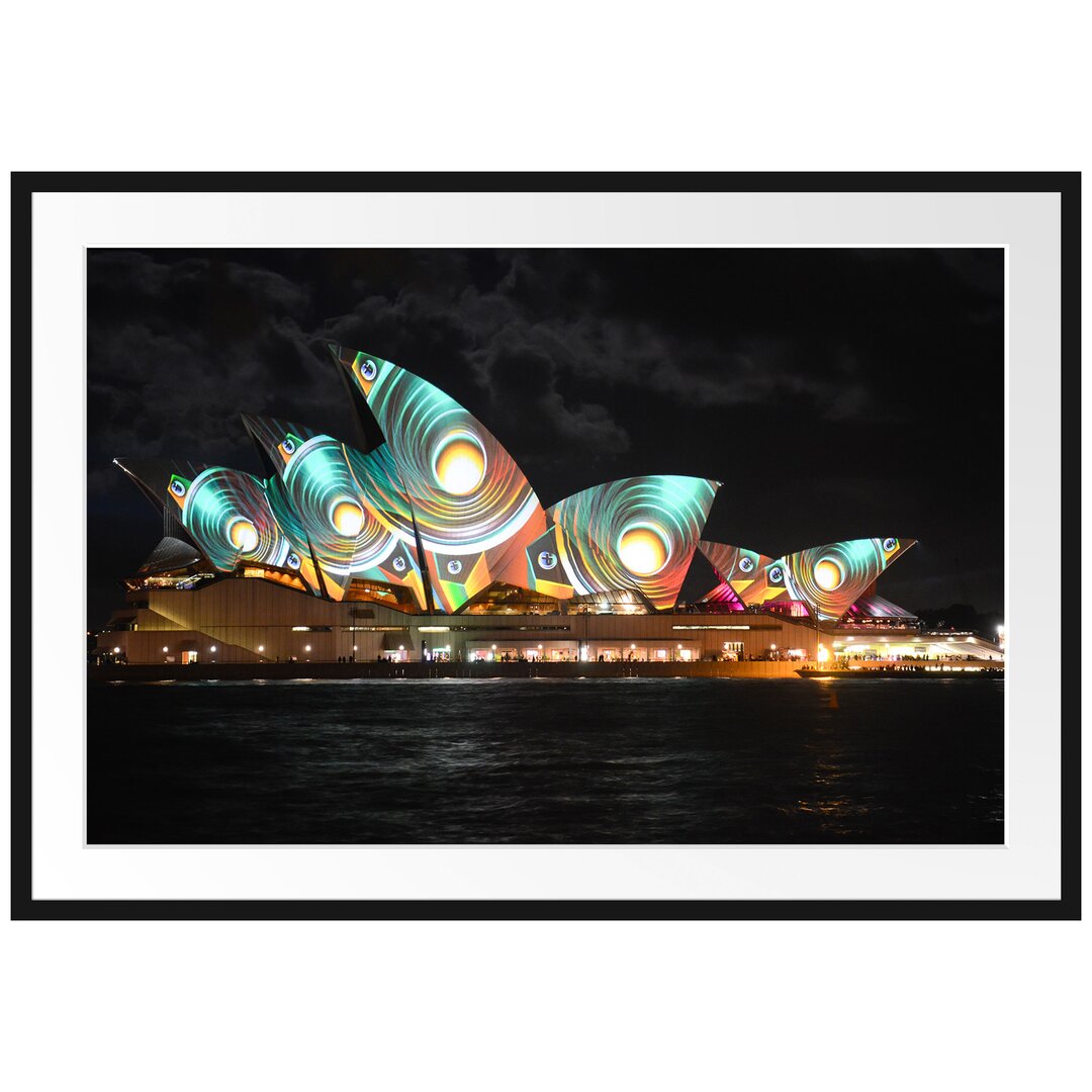 Gerahmtes Poster Sydney Opera House Pfauenaugen