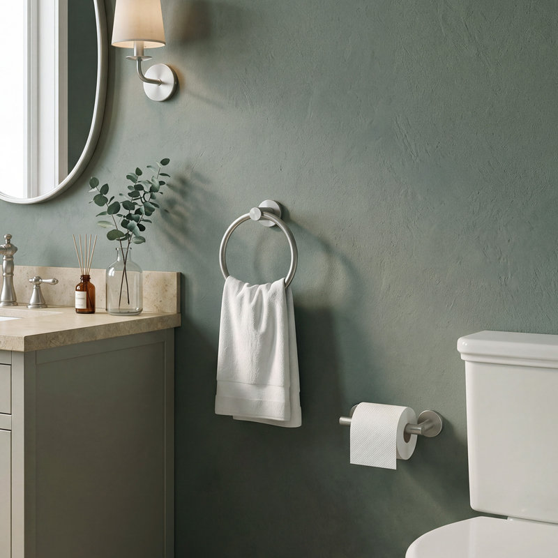 Ensemble de quincaillerie de salle de bain 2 pièces Celestine, Nickel brossé