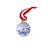 Spode Blue Italian Christmas Bauble Florals