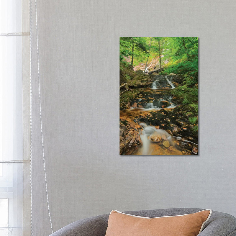 Canada, Nova Scotia, Cape Breton Highlands National Park. Beulach Ban Falls Cascade. by Jaynes Gallery - Wrapped Canvas Print