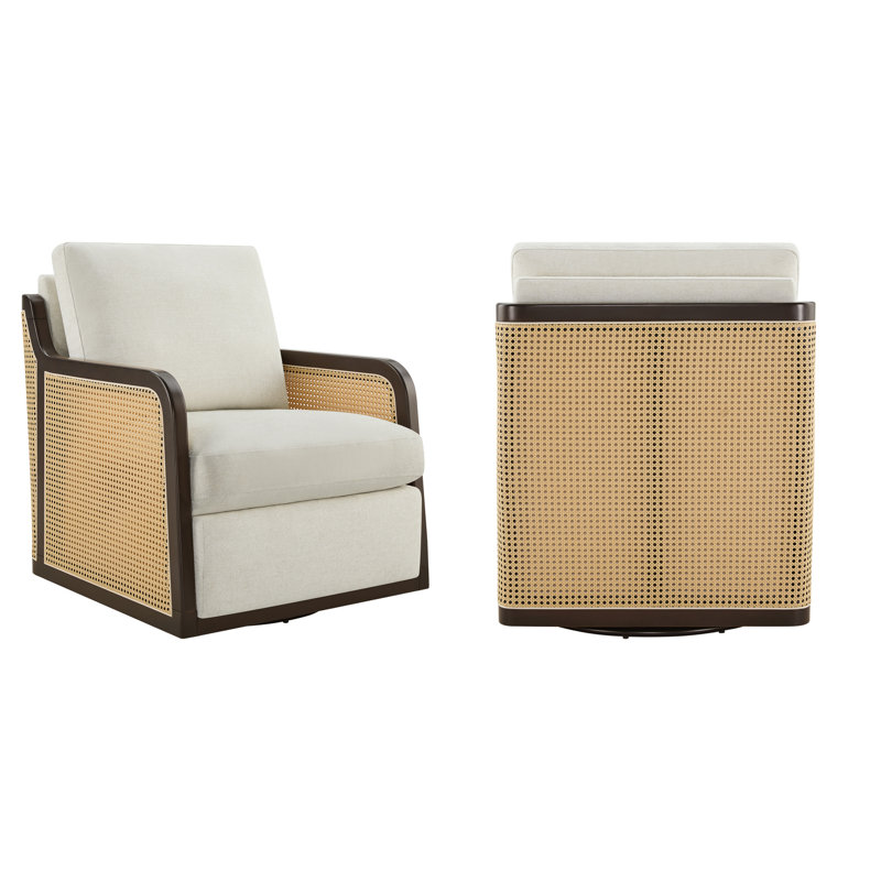 Ensemble de 2 fauteuils pivotants Smita Marlowe, Beige