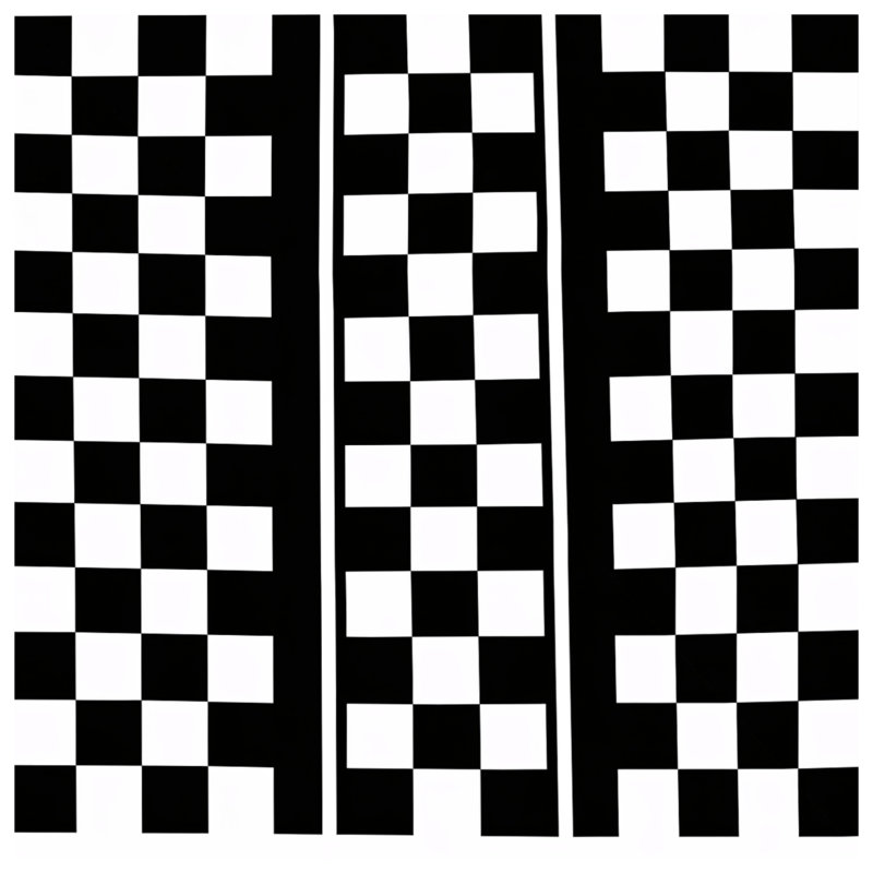 Black White Checkered Double Sided Throw Pillows, 20 x 20 inches