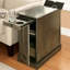Table d'appoint moderne grise avec porte-gobelet - table de chevet multifonctionnelle H 24 po gris sidéral-1709017872
