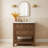 Bonsai 30 " W Freestanding Standard Free Standing 1 Single Vanity Bathroom Vanity With Marble Top-1480314058