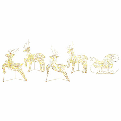 vidaXL LED Reindeers with 40 LEDs PET