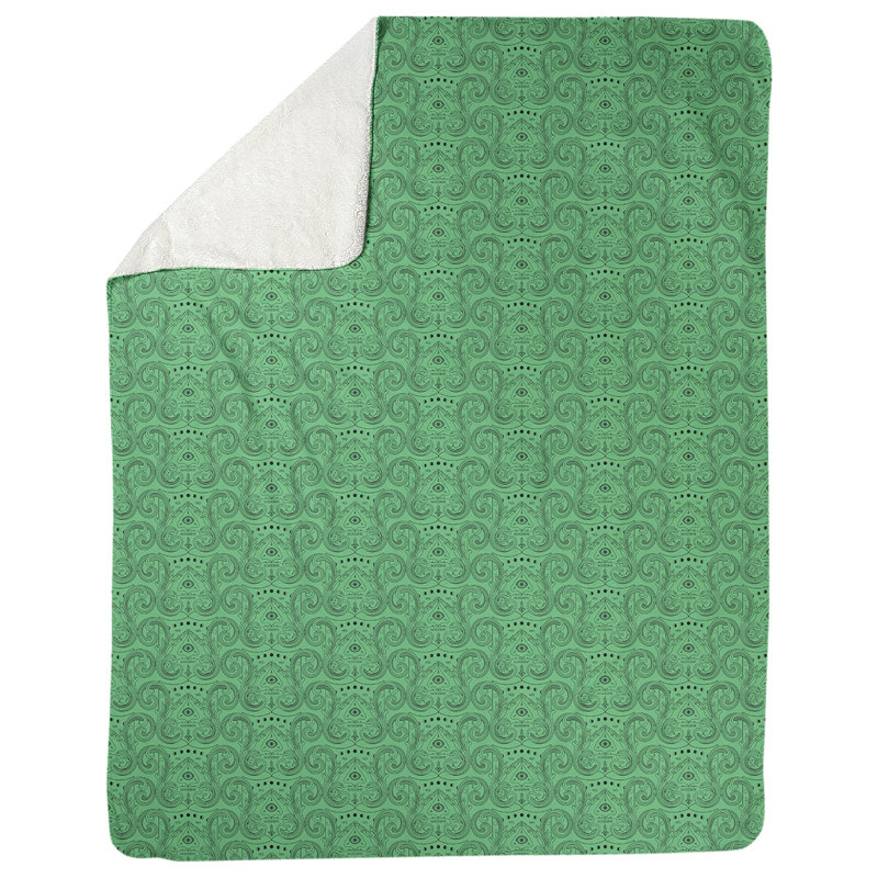 Couverture pour le troisième œil Katelyn Elizabeth, l 52,5 po x L 62,5 po, Vert