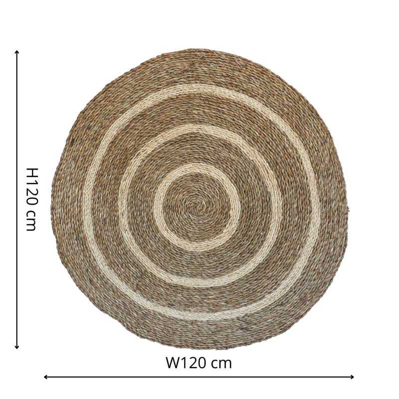 Seagrass Mat Spiral 120Cm