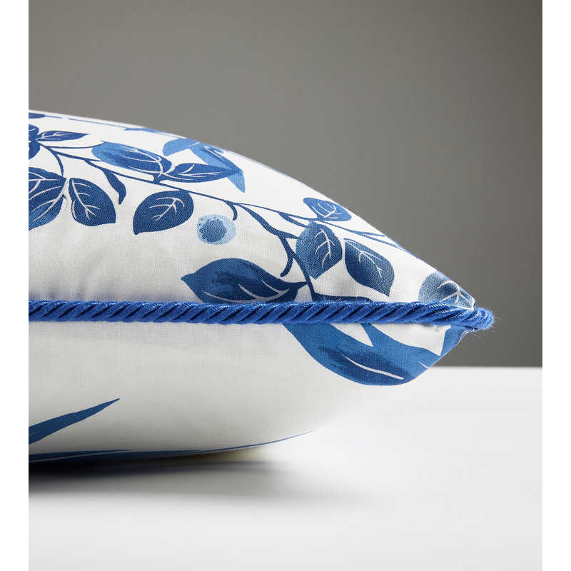 La Boheme Square Pillow Cover & Insert, Blue/White