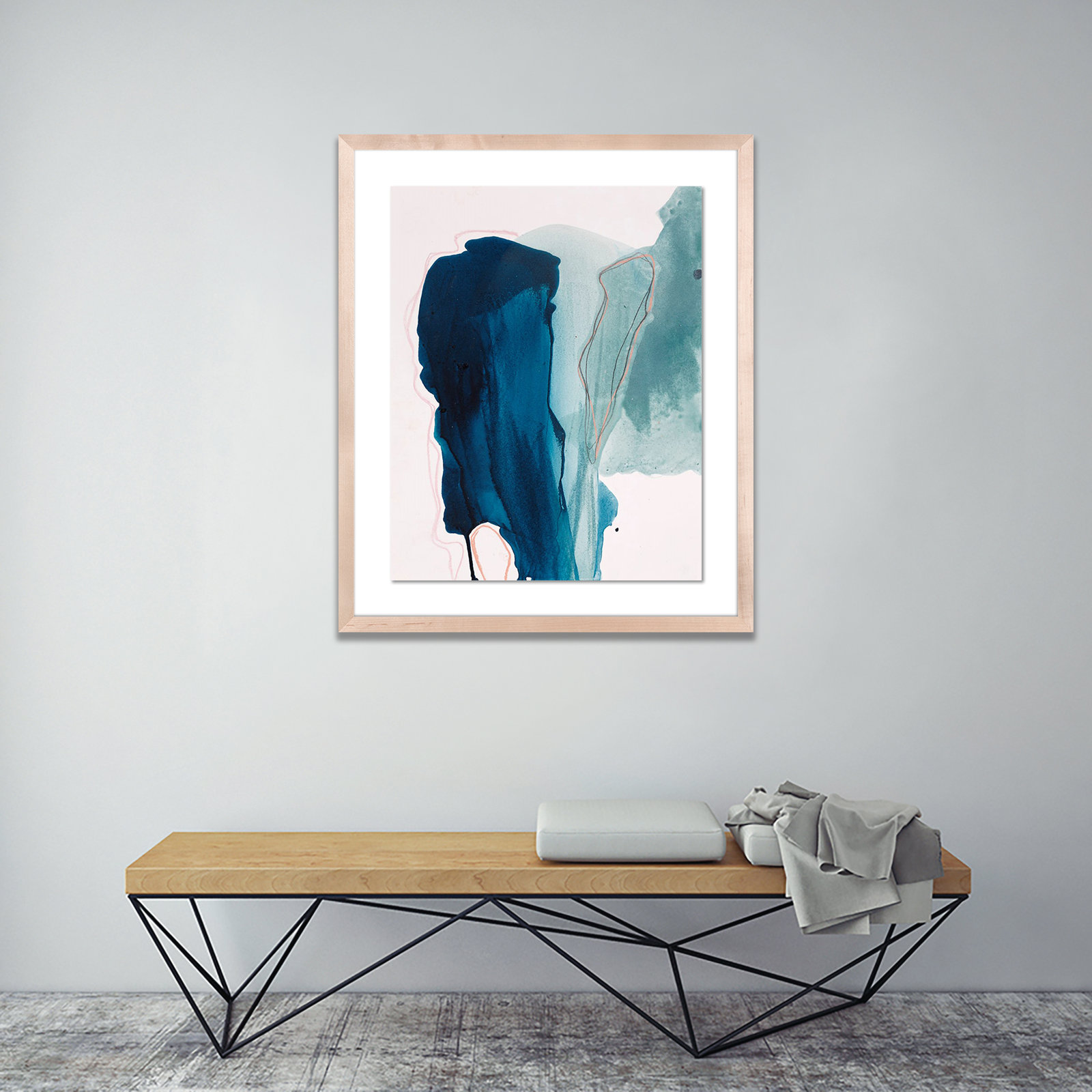 Kim Whiteside "Depth" Print, 60" H x 48" W x 2.5" D, Natural
