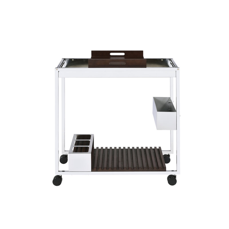 Chrome Finish Serving Cart