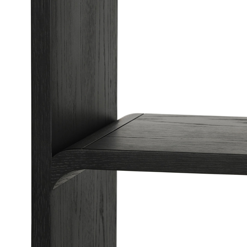 Bibliothèque géométrique H 75 "x l 30" Zuma, Chêne ébène brossé