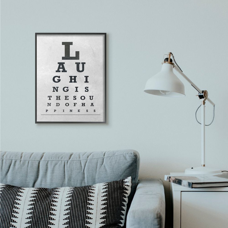 «Eye Chart Family Home Inspirational Word Design», impression sur toile, H 30 po x l 24 po x P 1,5 po