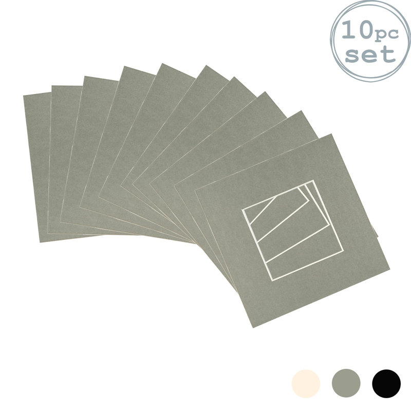 Nicola Spring - Picture Mounts Frames - Photo, Grey, 20cm H x 20cm W x 0.5cm D