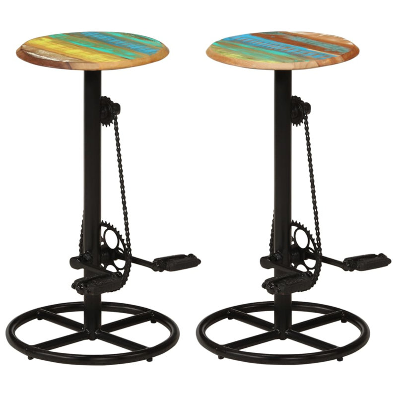 Bar Chairs Solid Mango Wood, Multicolor