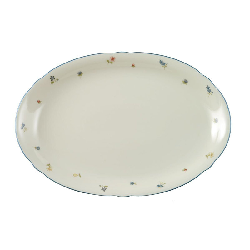 Marieluise Ivory Scatter Flower Serving Platter