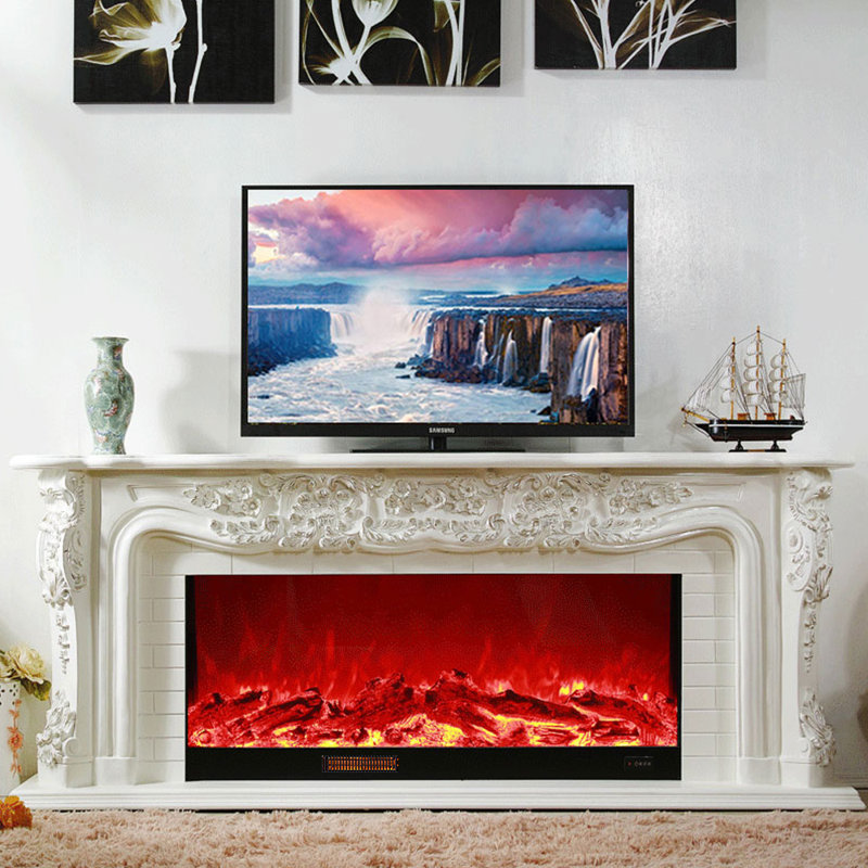 Meuble télé avec cheminée Retro, 78.74"