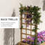 Lit de jardin surélevé avec treillis Outsunny pour plantes grimpantes