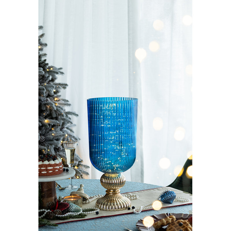 D9.3X20 "Vase, Bleu