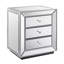 Armoire à trois tiroirs avec finition miroir en perles