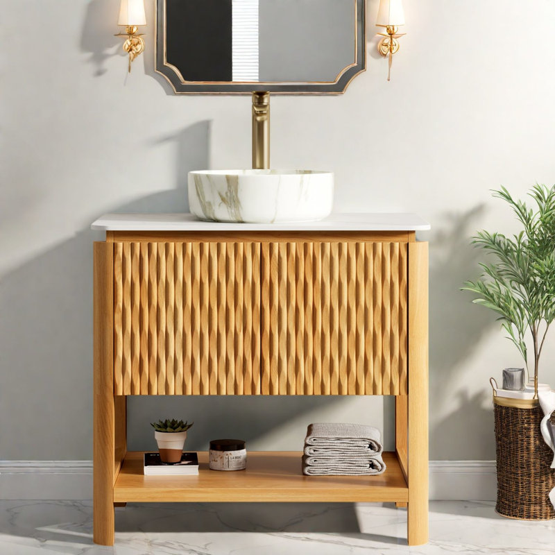 Meuble-lavabo moderne (doit inclure le meuble-lavabo et le lavabo), rangement, 29.92