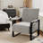 Whole Metal Frame Upholstered Accent Chair With Side Tray Table-670389717
