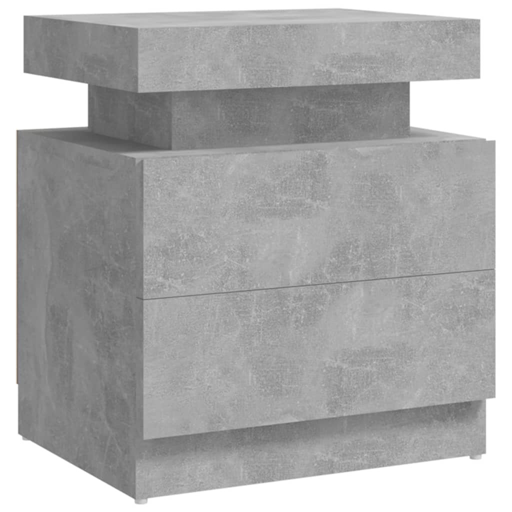 Vidaxl Bedside Cabinet Concrete Grey Engineered Wood Telephone Stand Table - Image 3