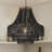 Metal Rattan and Wood Bead Chandelier-2118085195