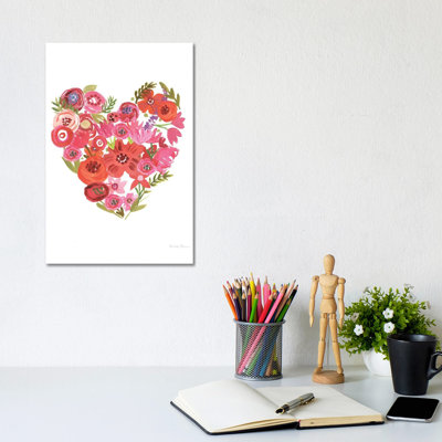 Valentine Chic, Wordless II by Farida Zaman - Wrapped Canvas Print