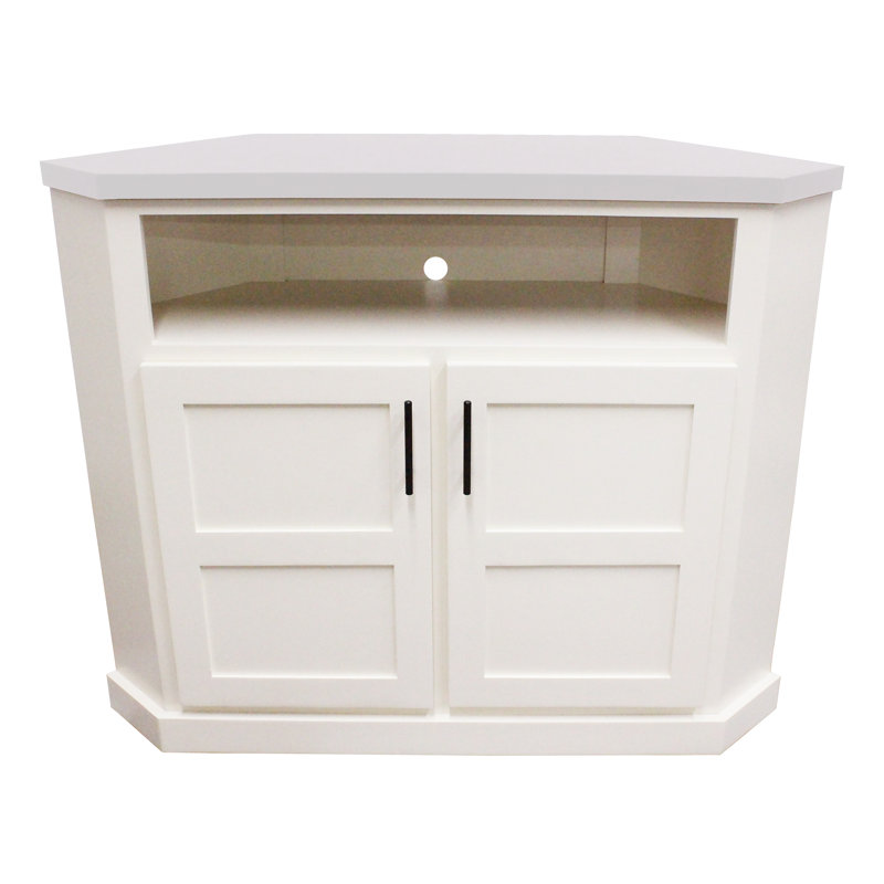 Meuble télé de coin Poplar Gala, H 40,5 po x L 50 po x l 17 po, Rouge brûlé