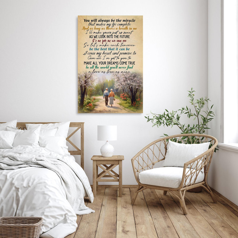 «You Wil Always Be The Miracle On», impression sur toile, H 36 po x l 24 po x P 1,25 po