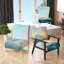 Turquoise Seascape Surf - Upholstered Nautical & Coastal Accent Chair and Arm Chair