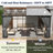 Modern Outdoor Slant-Top Hardtop Gazebo With Black Metal Frame And Curtains-108211669