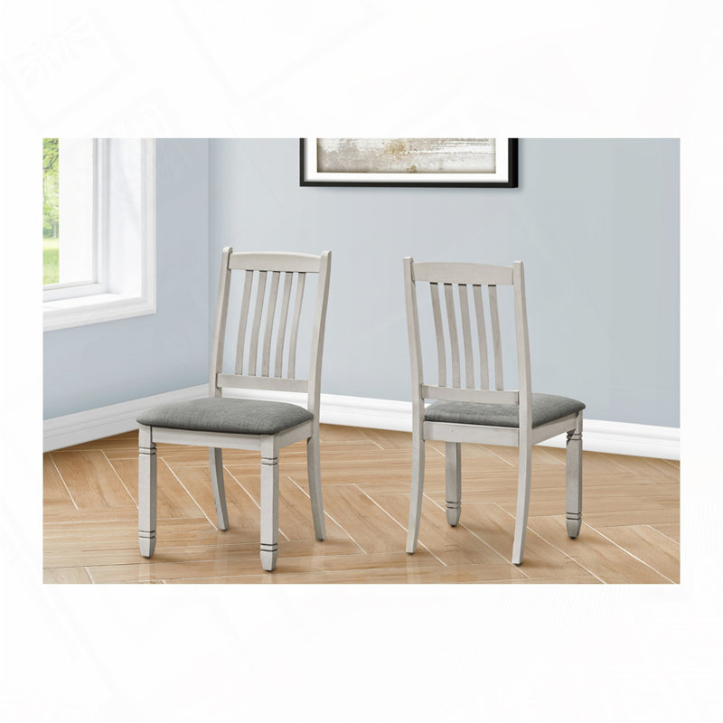 Chaises de salle à manger rembourrées, Gris