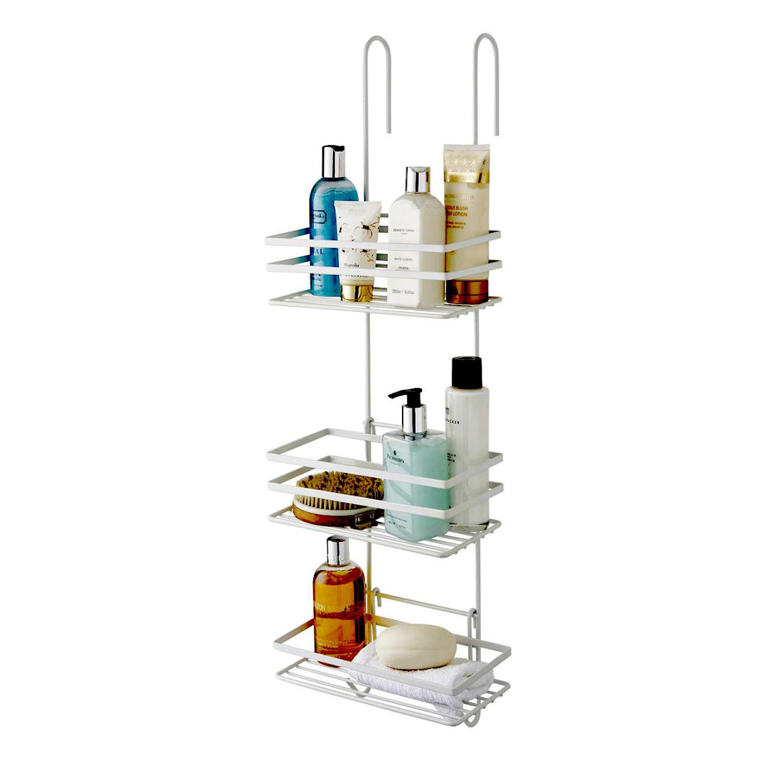 Shower Caddy 3 Tier Bathroom Over The Door Storage Organiser Hanging Basket With Shelving
